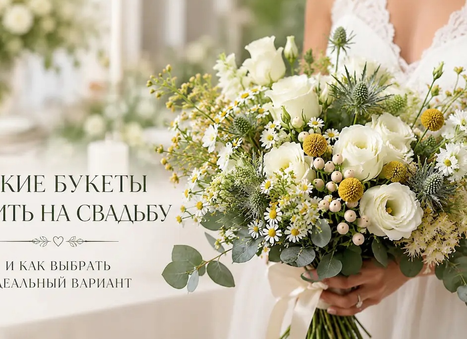 Цветы на свадьбу: выбираем букет молодоженам